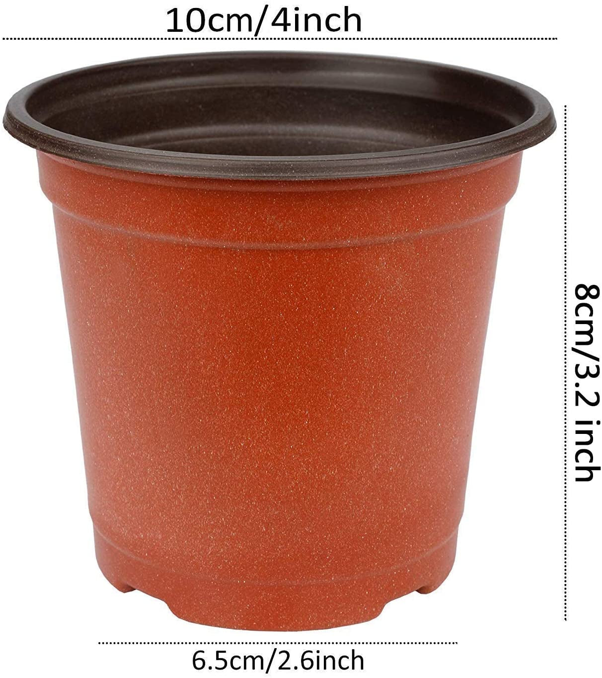 Nursery Pot, 75 Pcs 4" Plastic Nursery Seed Starting Pots Flower Plant Container for Succulent Seedling Cutting Transplanting