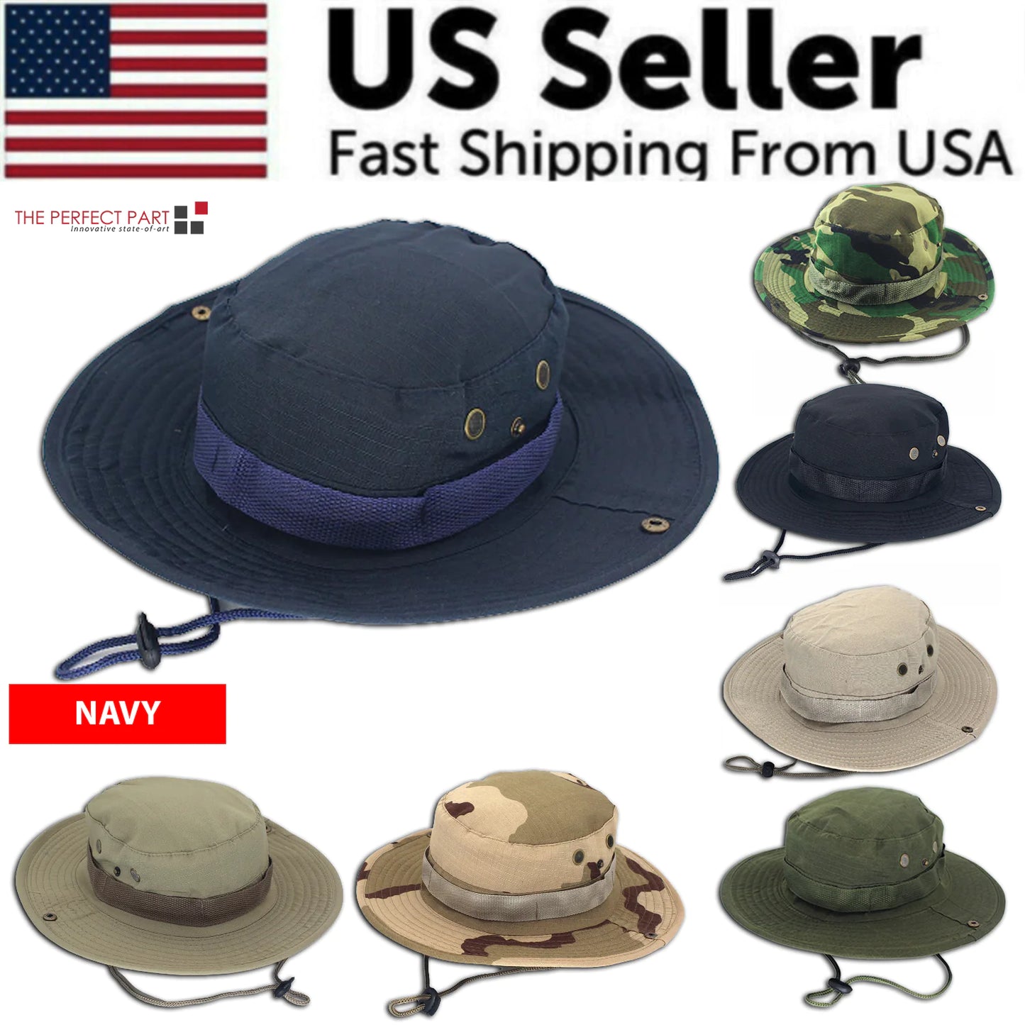 Boonie Bucket Hats Outdoor Fishing Hunting Wide Brim Mesh Camo Safari Sun Cap