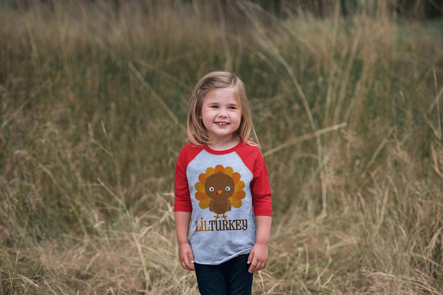 Baby Boy'S Little Turkey Thanksgiving Red Raglan