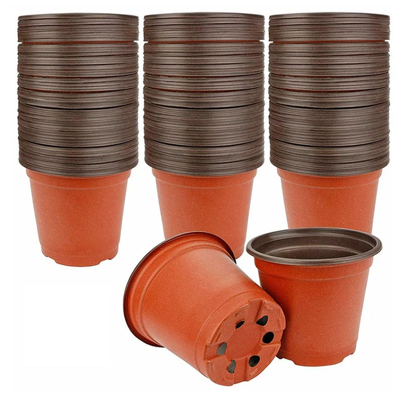 75Pcs Flexible Plant Nursery Pots Seed Starting Pots Plastic Flower Plant Container for Succulents Seedlings Cuttings Transplant