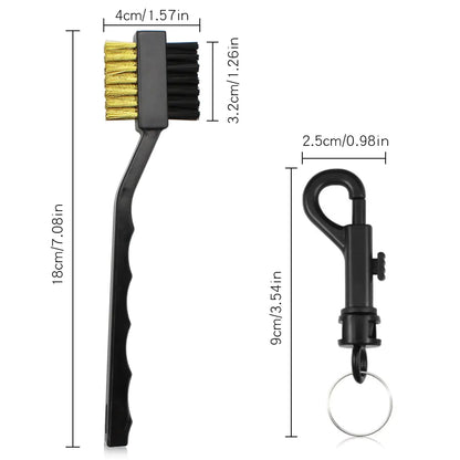 Golf Cleaning Brush For Club With Carabiner Groove Sharpene