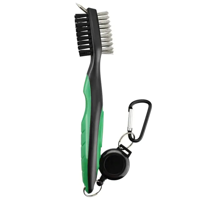 Golf Cleaning Brush For Club With Carabiner Groove Sharpene