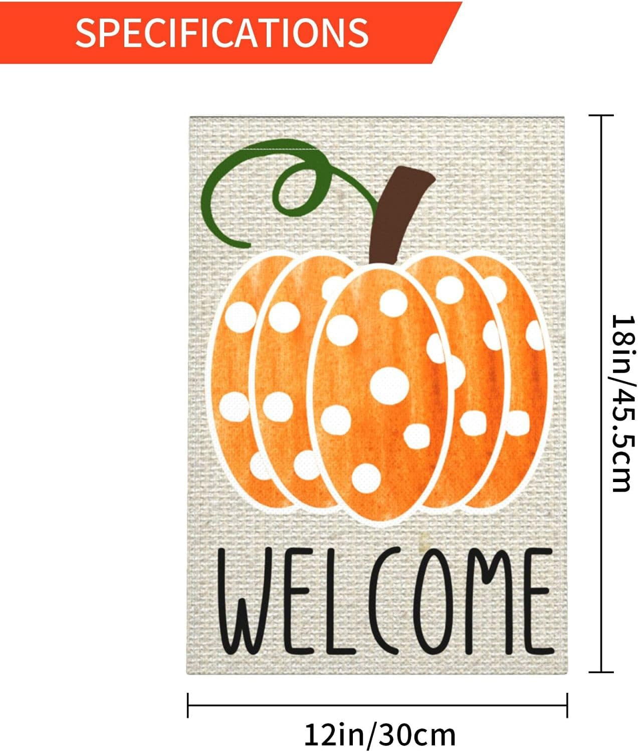 Happy Thanksgiving Garden Flags 12X18 Double Sided Pumpkin Thanksgiving Fall Autumn Yard Flag Signs Thanksgiving Decorations for Home outside inside Farmhouse Porch