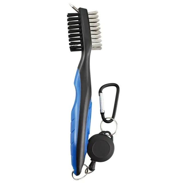 Golf Cleaning Brush For Club With Carabiner Groove Sharpene